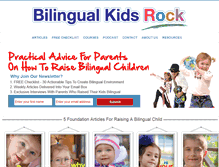 Tablet Screenshot of bilingualkidsrock.com